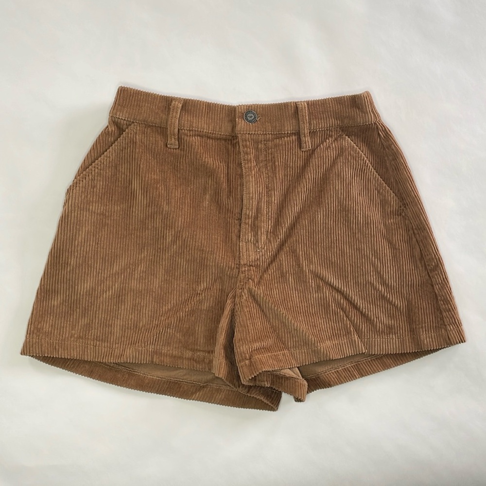 NWT Hollister Brown Corduroy Ultra High Rise Shorts - Size Small